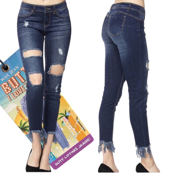 🔥BRAND NEW Butt I Love You push up ankle jeans. Extra distressed Multiple sizes - Picture 8 of 8